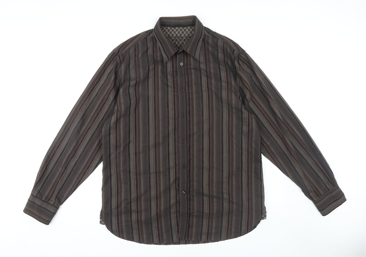Designers at Debenhams Men's Large Brown Striped Shirt