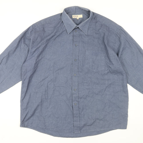EWM Men’s Blue XL Long Sleeve Casual Shirt
