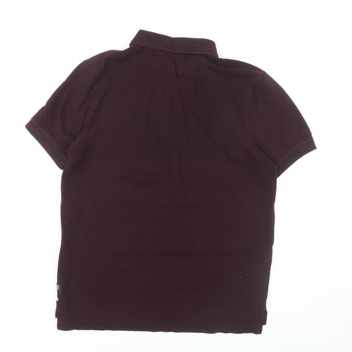 883 Police Men's Purple Polo, Large, Short Sleeve, Casual