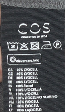 COS Women's Grey Button-Up Shirt, Size S, Regular Fit