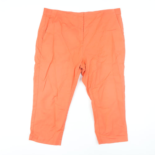 Marks and Spencer Women’s Orange Cropped Trousers Size 18