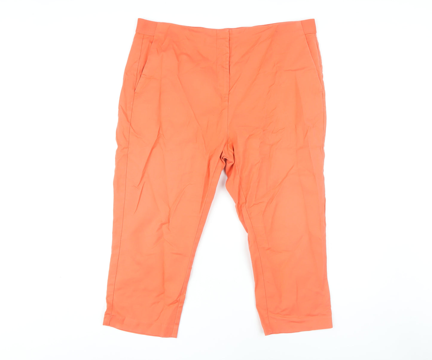 Marks and Spencer Women’s Orange Cropped Trousers Size 18