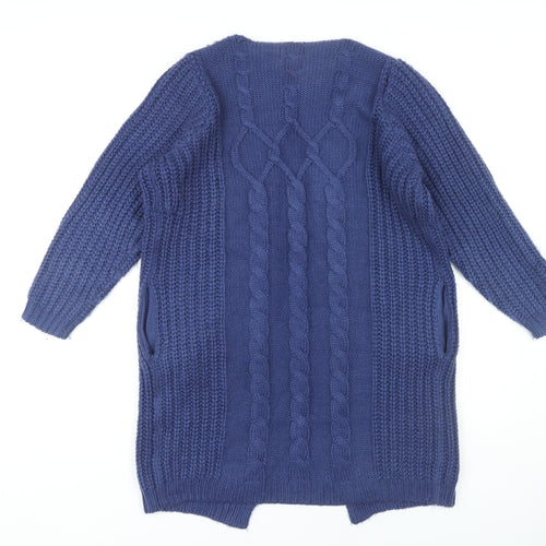 Cotton Traders Women's Blue Cardigan UK 12