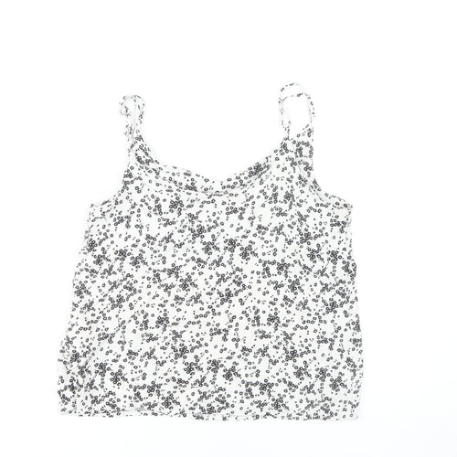 Cotton On Women's White M Floral Camisole Tank Top