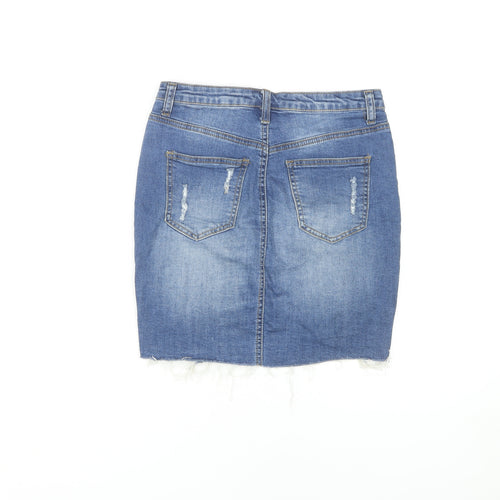 Wax Jean Women's Blue Denim Pencil Skirt - S