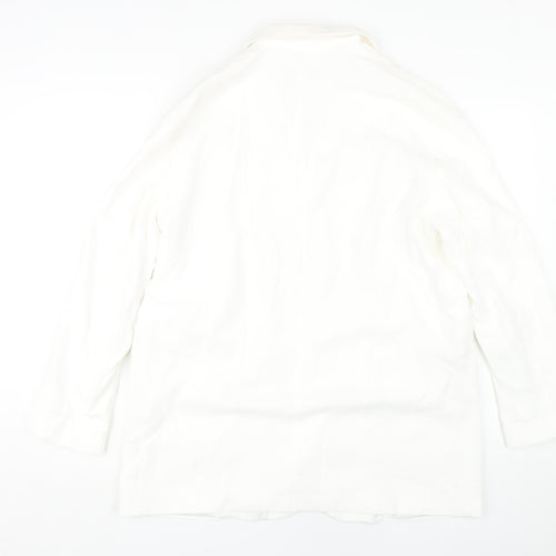 H&M Women's White Blazer, Size S, Elegant Office Casual