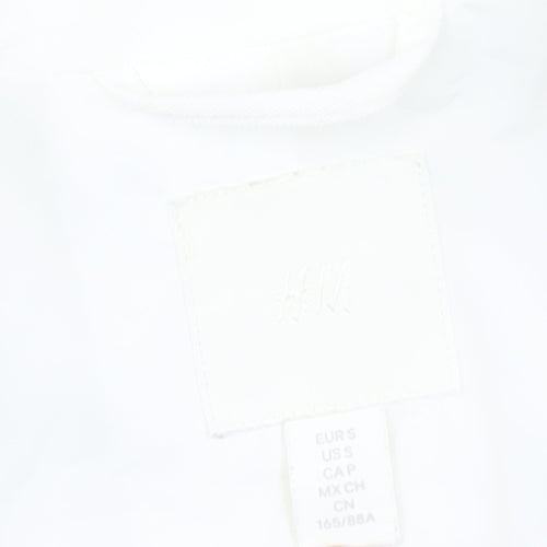 H&M Women's White Blazer, Size S, Elegant Office Casual