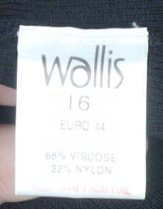 Wallis Women's Black V-Neck Top Size 16