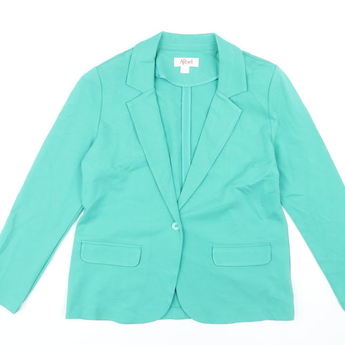 Afibel Women's Green Blazer, UK 14, Classic Fit