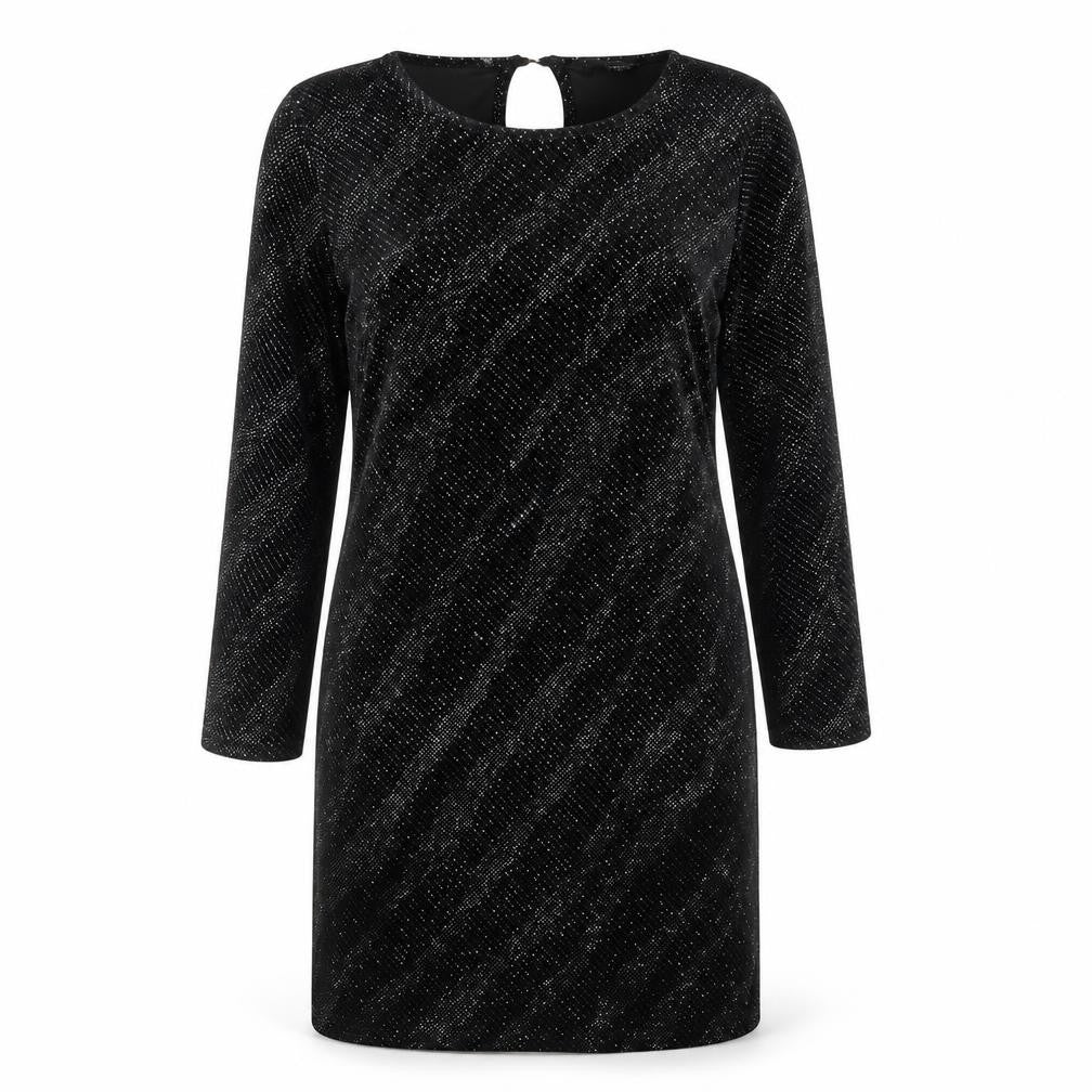 Front view of Dorothy Perkins Women's Black Sheath Dress, size 14