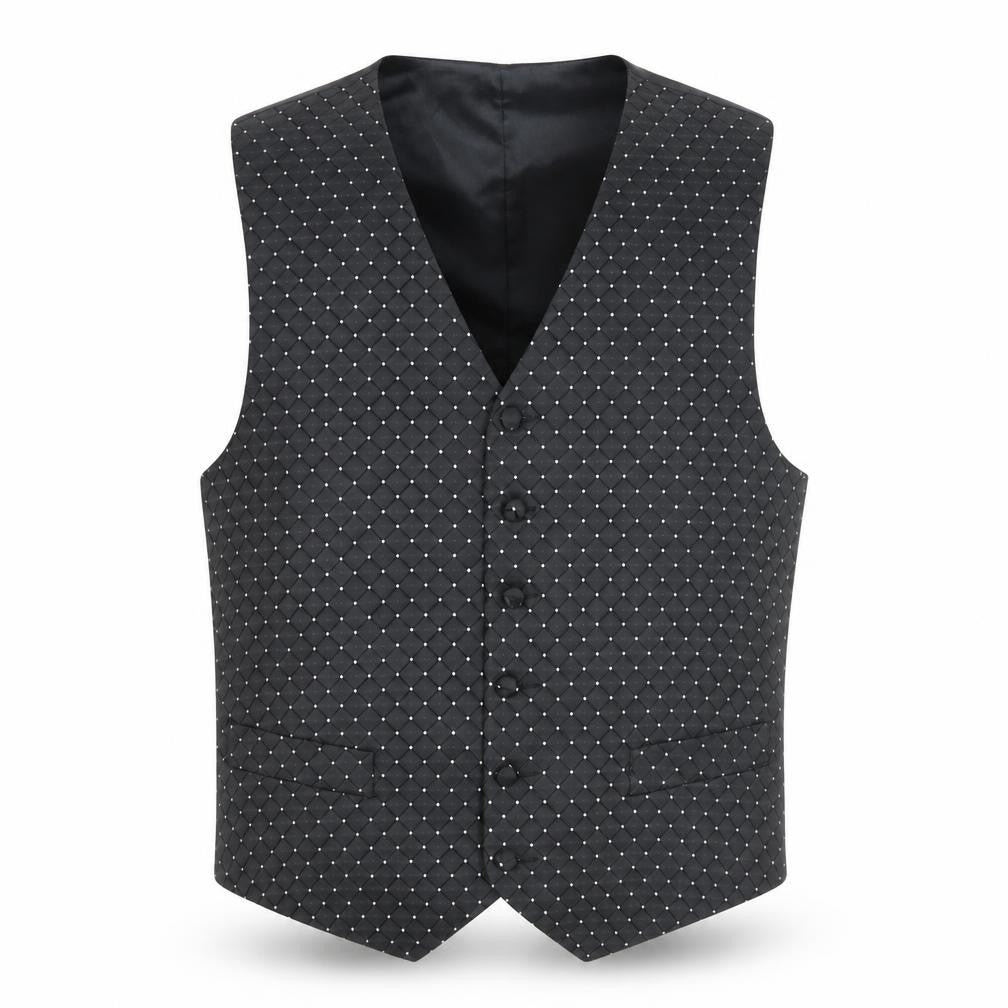 Front view of 1860 Menswear Grey Waistcoat, Medium, Men's Formal