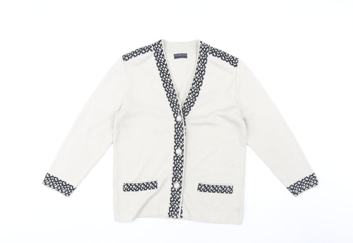 Your Sixth Sense Women's White Cardigan - Size S