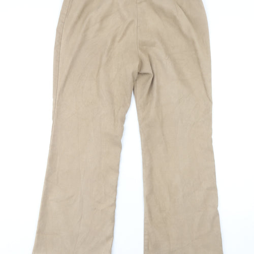 Marks and Spencer Women's Beige Flared Trousers Size 14