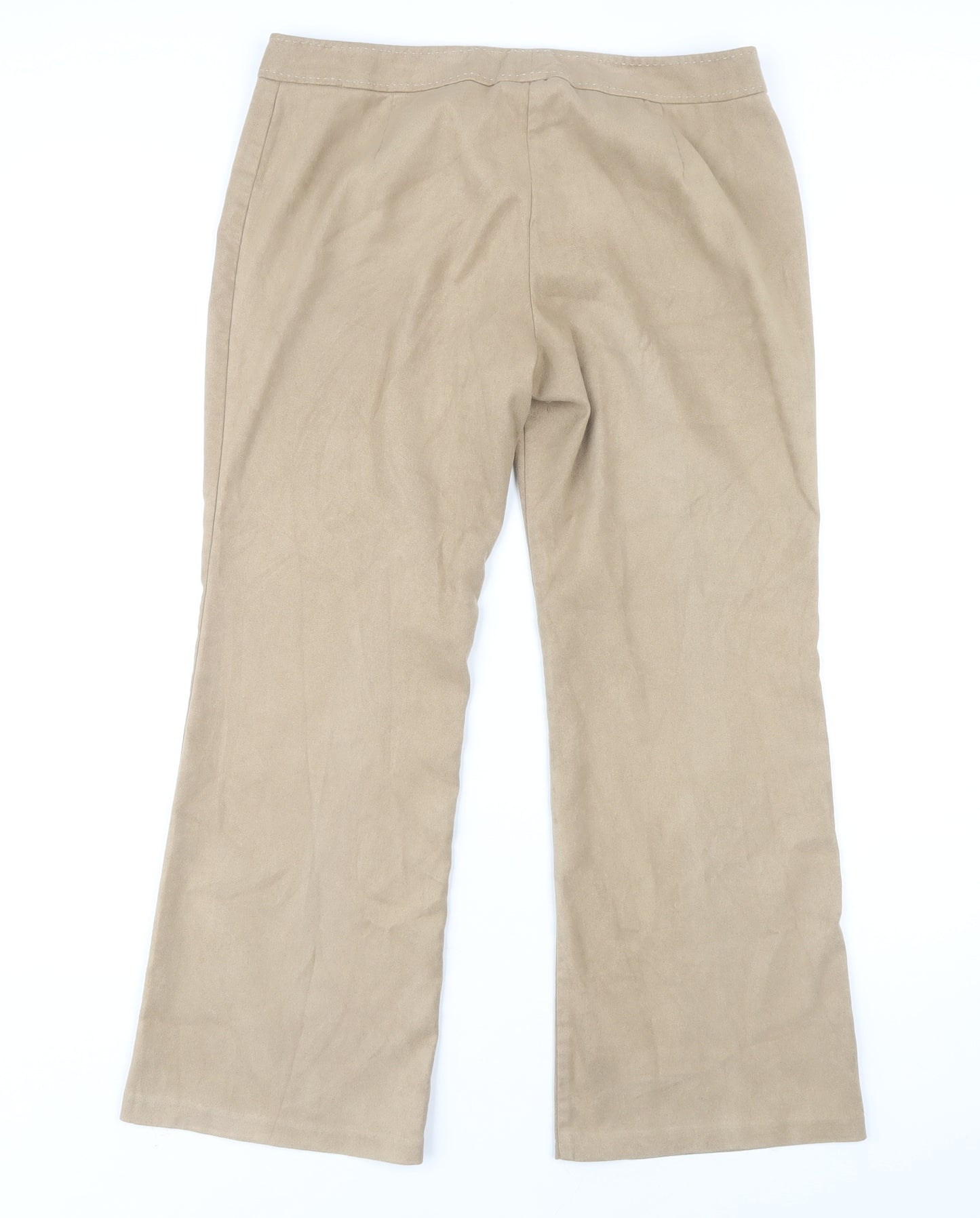Marks and Spencer Women's Beige Flared Trousers Size 14