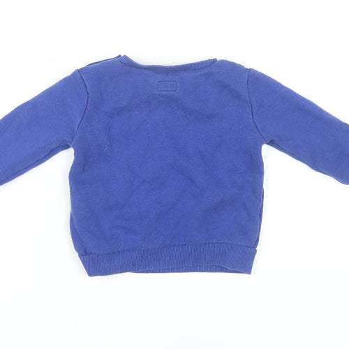 Converse Unisex Blue Pullover T-Shirt, 18-24 Months, Logo Print