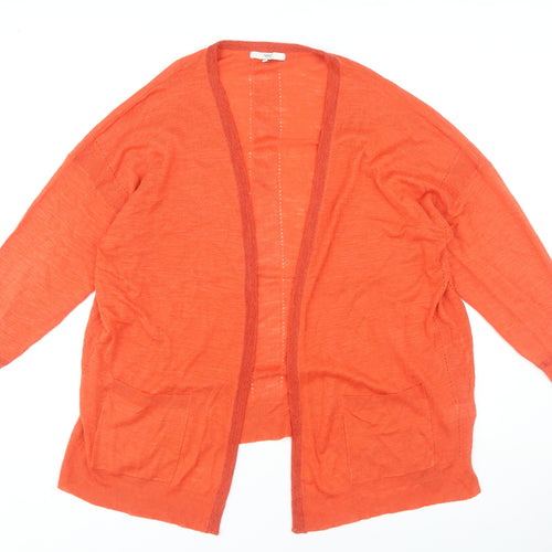 Next Women's Orange Open Front Cardigan Size 20