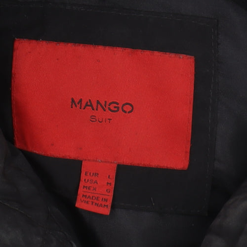 Mango Women's Black Puffer Jacket Size 14 Winter Hooded