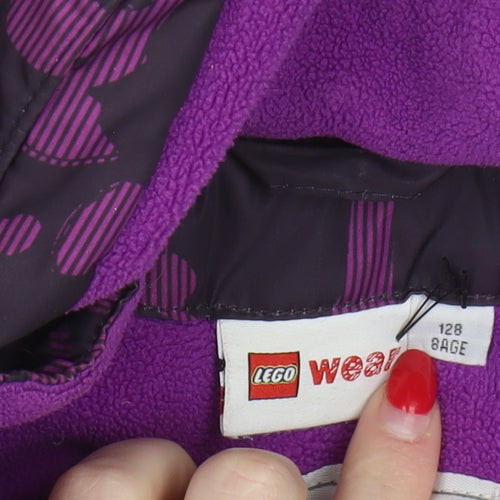 LEGO Wear Girls Purple Floral Coat - 8 Years