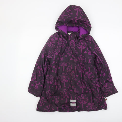LEGO Wear Girls Purple Floral Coat - 8 Years