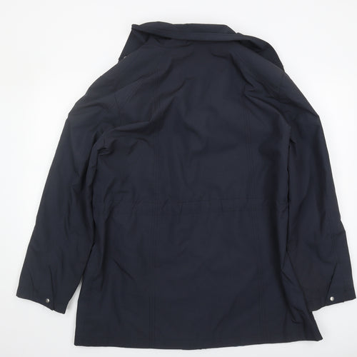 Klass Collection Women's Blue Mid-Length Hooded Jacket