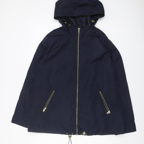 M&Co Women's Blue Hooded Jacket Size 12