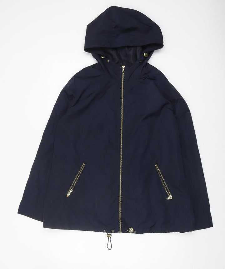 M&Co Women's Blue Hooded Jacket Size 12