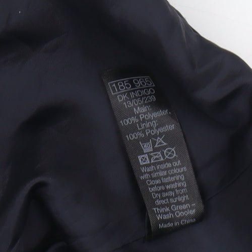 M&Co Women's Blue Hooded Jacket Size 12