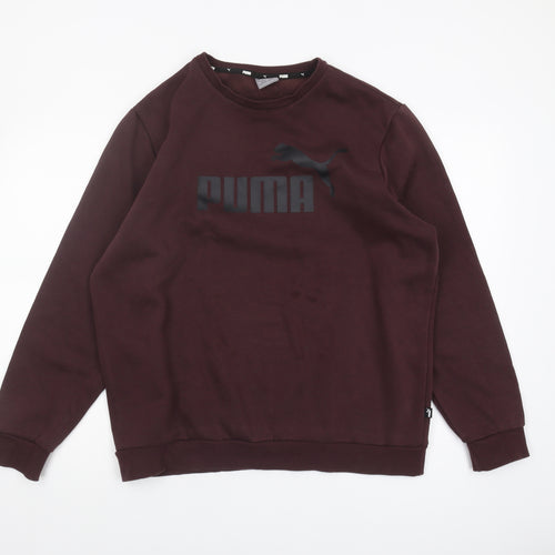 Puma Men's Brown Graphic Pullover Sweatshirt - L
