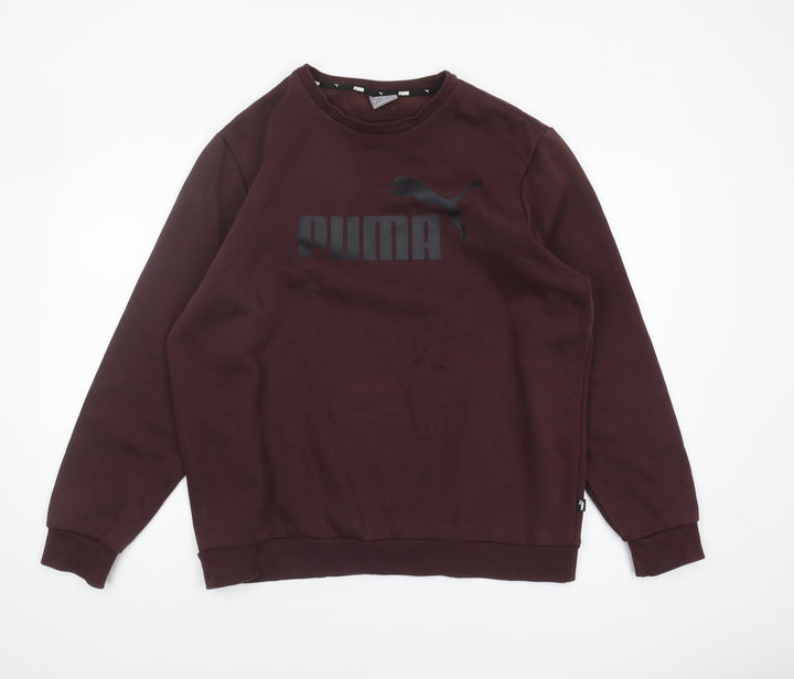 Puma Men's Brown Graphic Pullover Sweatshirt - L