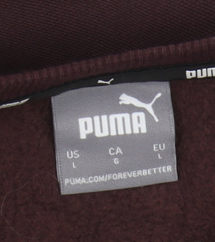 Puma Men's Brown Graphic Pullover Sweatshirt - L