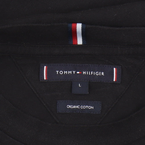 Tommy Hilfiger Men's Black Crew Neck T-Shirt - Size L