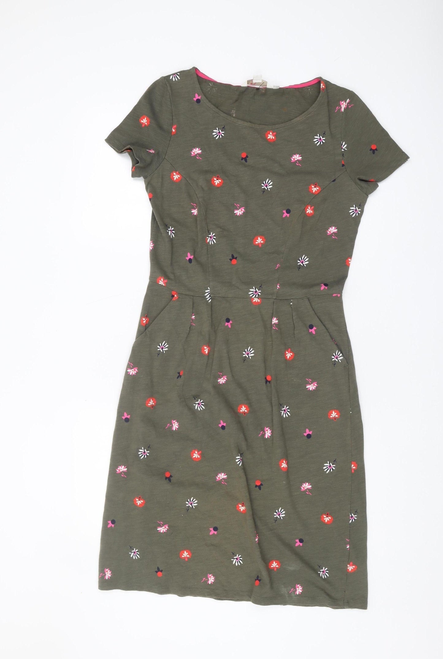 Boden Women's Multicoloured Floral Cotton Dress - Size 8