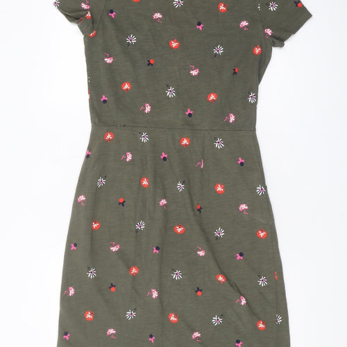 Boden Women's Multicoloured Floral Cotton Dress - Size 8