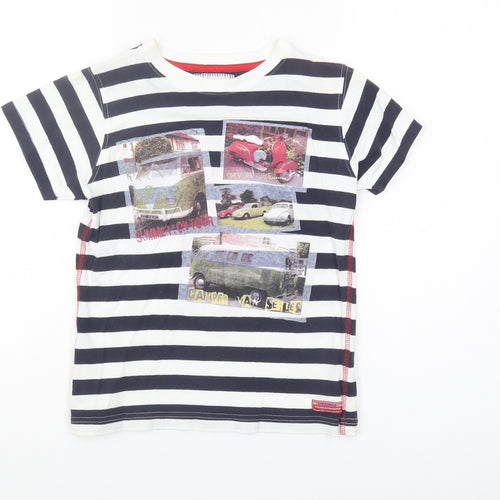 Adventurers Boys Black Stripe T-Shirt 13 Years Casual Style