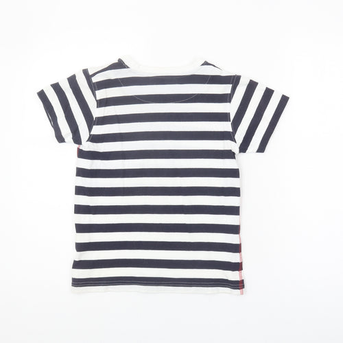 Adventurers Boys Black Stripe T-Shirt 13 Years Casual Style