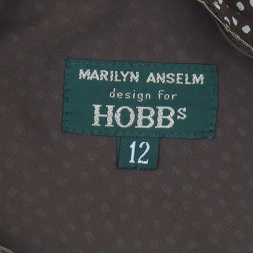 Hobbs Women's Brown A-Line Midi Skirt Size 12