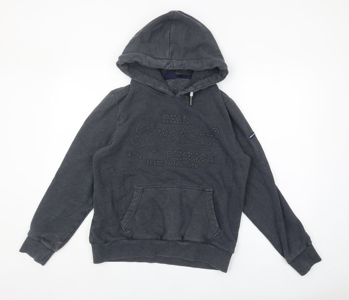 Superdry Women's Grey Pullover Hoodie Size 16