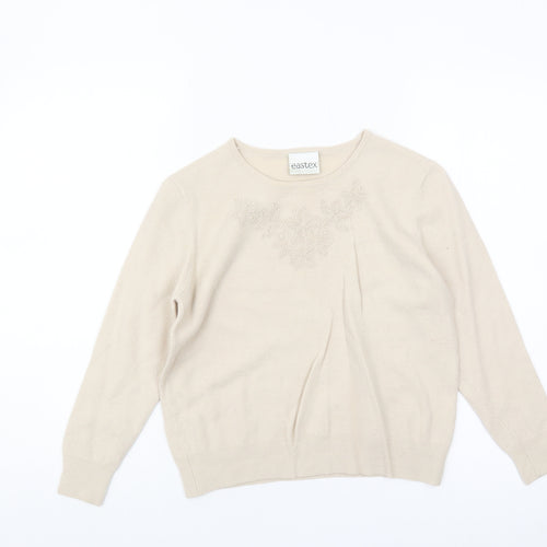 Eastex Women's Beige Pullover Jumper Size 12/14