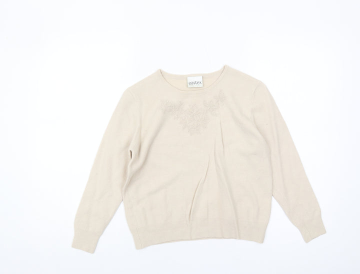Eastex Women's Beige Pullover Jumper Size 12/14