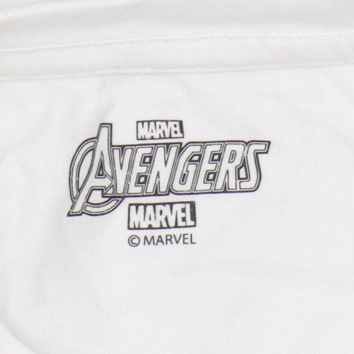 Nutmeg Boys White Black Panther Superhero T-Shirt 6-7Y