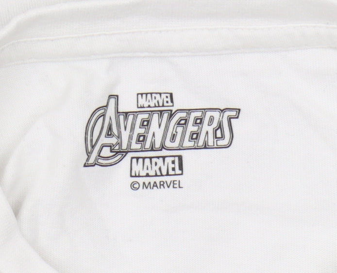 Nutmeg Boys White Black Panther Superhero T-Shirt 6-7Y