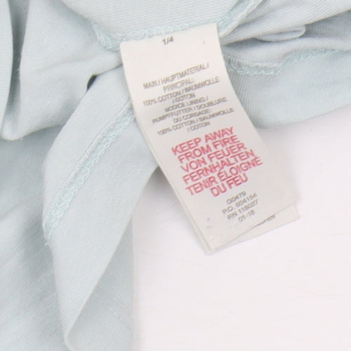 Boden Girls Blue Sleeveless Blouse - 11-12 Years, Ruffle Accent