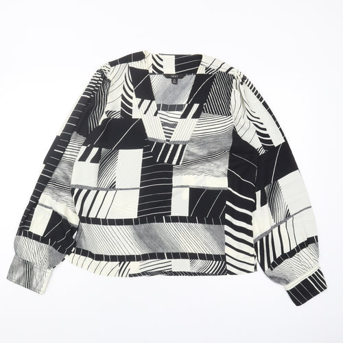 Next Women's Multicoloured Geometric Blouse UK 6