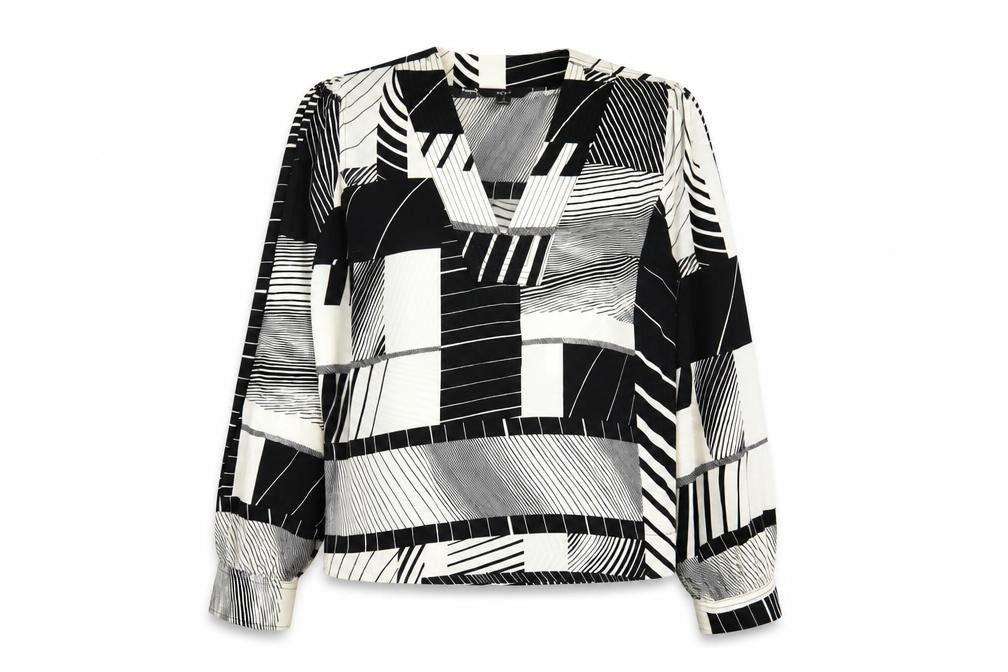 Front view of Next Women's Multicoloured Geometric Blouse UK 6