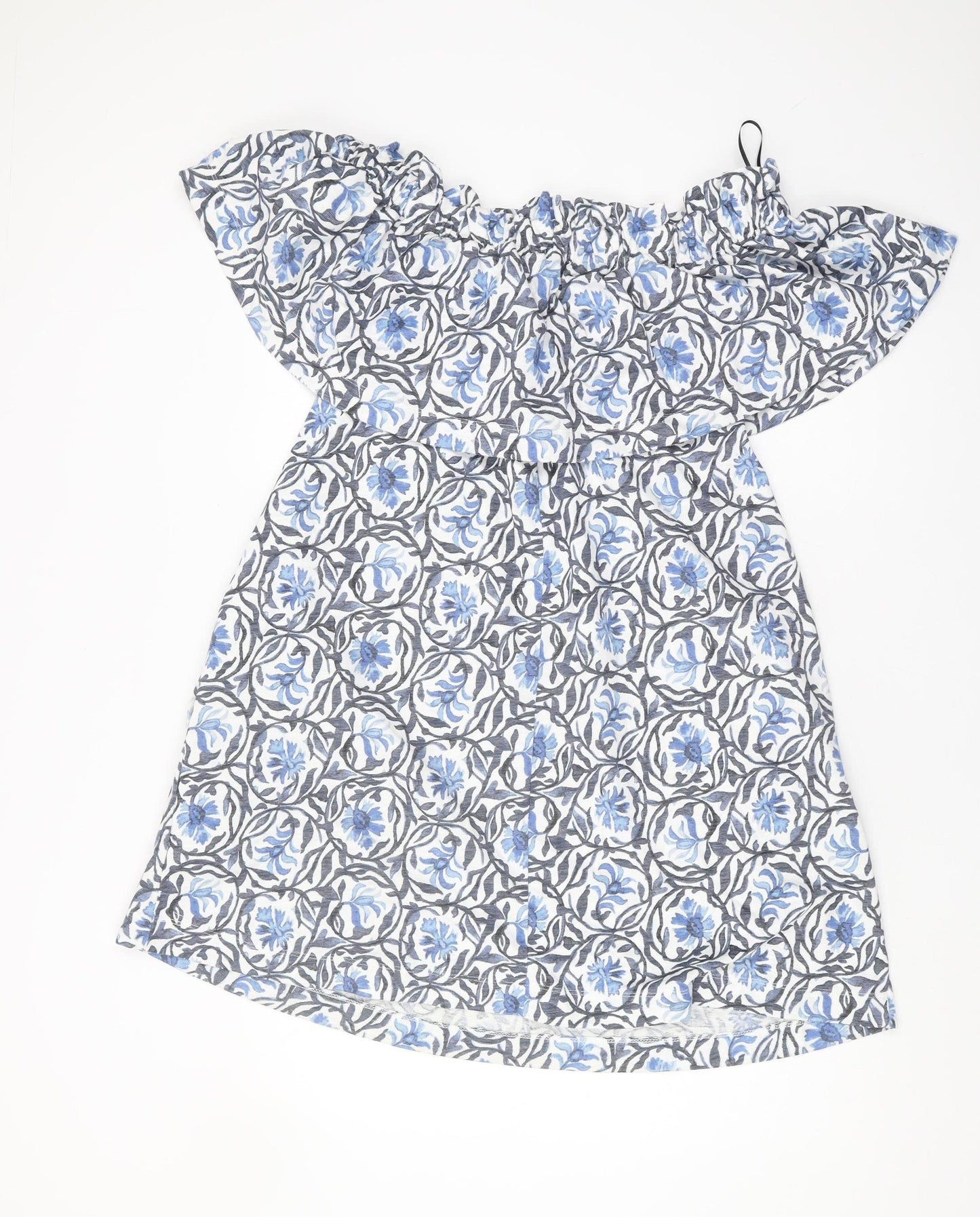 H&M Women’s Multicoloured Floral Off-Shoulder Dress Size 12