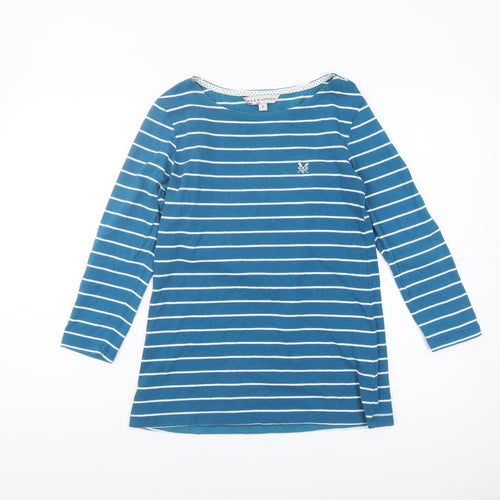 Crew Clothing Co. Women's Blue Striped Long Sleeve T-Shirt