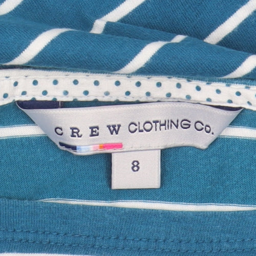 Crew Clothing Co. Women's Blue Striped Long Sleeve T-Shirt