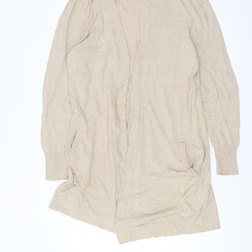 Wallis Women's Beige Open Front Cardigan, M, Long Sleeve