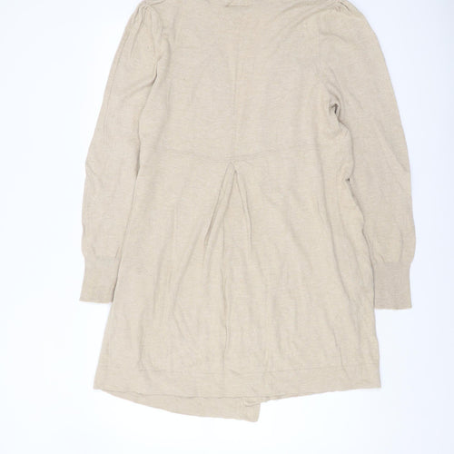 Wallis Women's Beige Open Front Cardigan, M, Long Sleeve