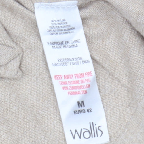 Wallis Women's Beige Open Front Cardigan, M, Long Sleeve
